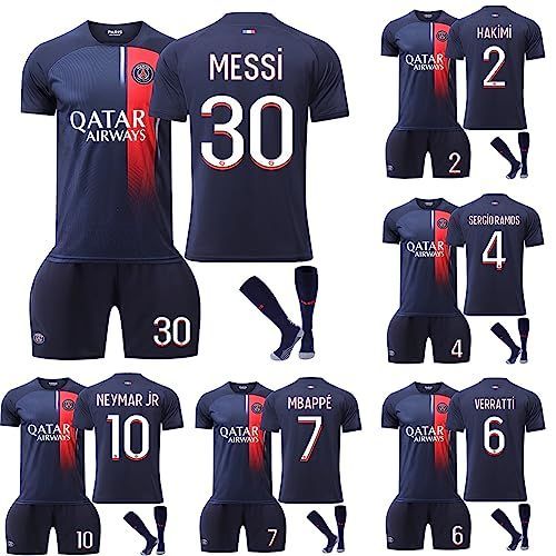 パリサンジェルマンのリオネールメッシのユニフォーム名前と番号も記載