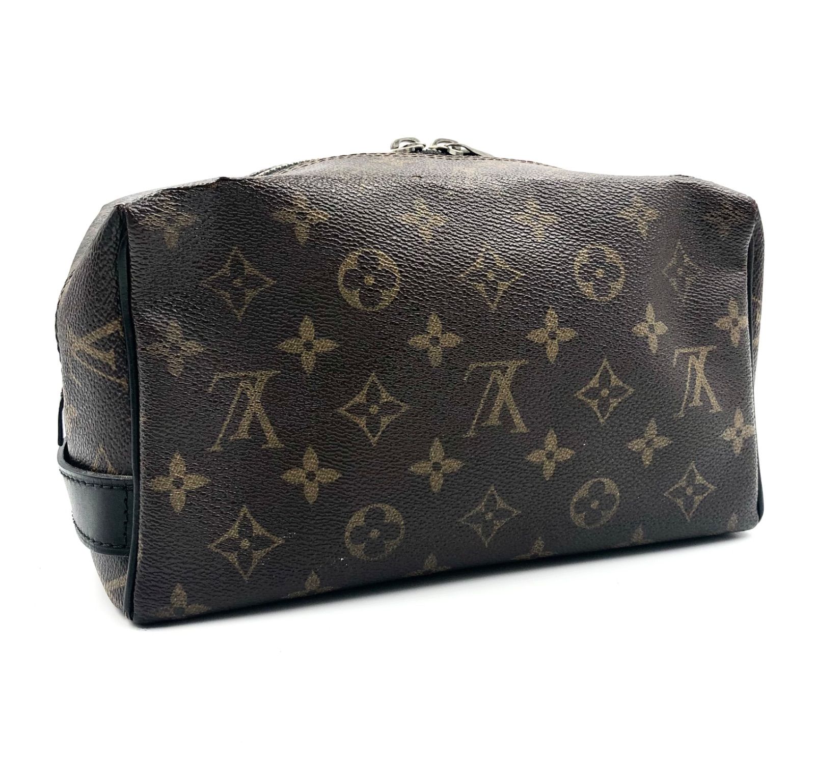 □超希少□鑑定済み□LOUIS VUITTON ルイヴィトン モノグラムマカサー トゥルーストワレット セカンドバッグ ポーチ M40308  PVC×レザー ブラック×ブラウン フランス製 刻印あり - メルカリ