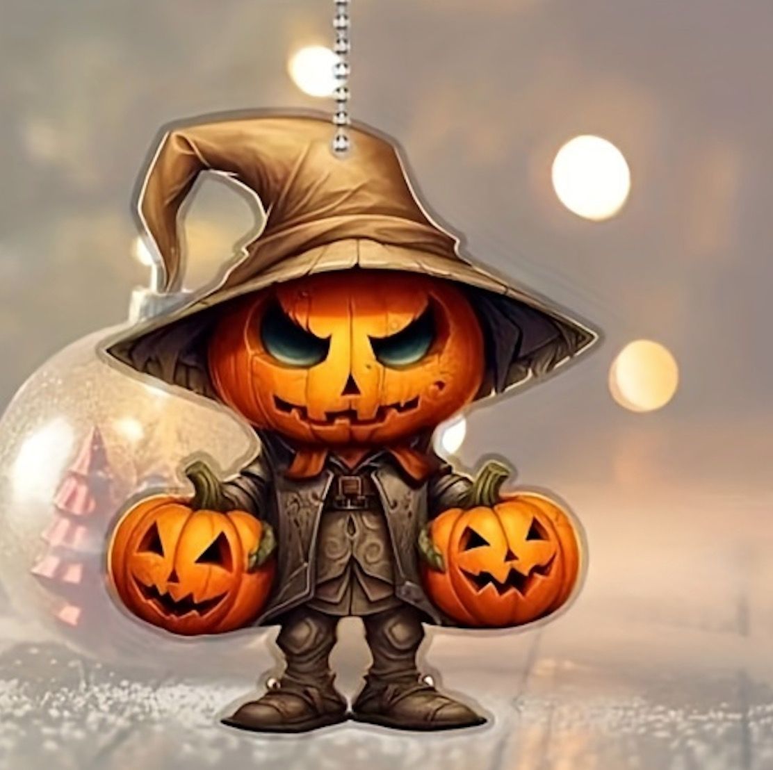 キーホルダー ホラー かぼちゃ かわいい おばけ 2D アクリル 8cm