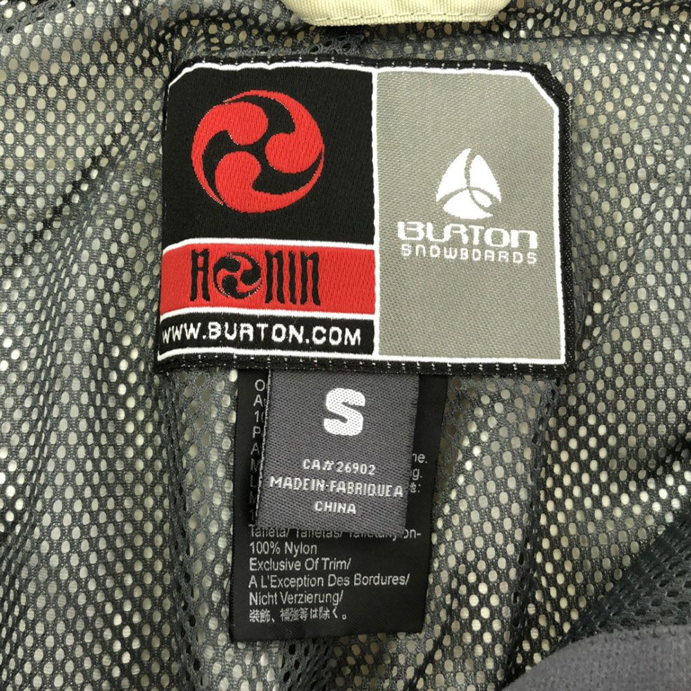 BURTON - バートン スノーボード ナイロンパンツ S ベージュ系 BURTON スノーウェア 裏メッシュ メンズ バートン スノーボード ナイロンパンツ S ベージュ系 BURTON
