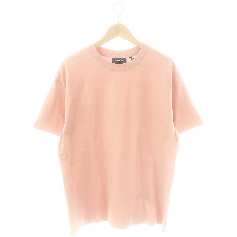 フィアオブゴッド Fear of God エッセンシャルズ ESSENTIALS FOG RLCT LOGO SS TEE Tシャツ カットソー 半袖 ロゴ XS ピンクベージュ オフホワイト |DO OS SH