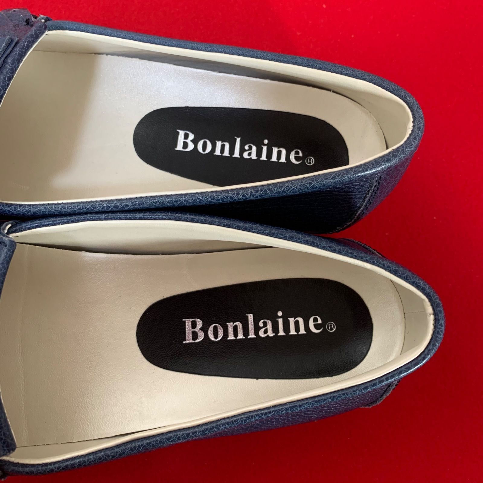 S09 Bonlaine ボンレーヌ 天然皮革 ローファー ネイビー - メルカリ