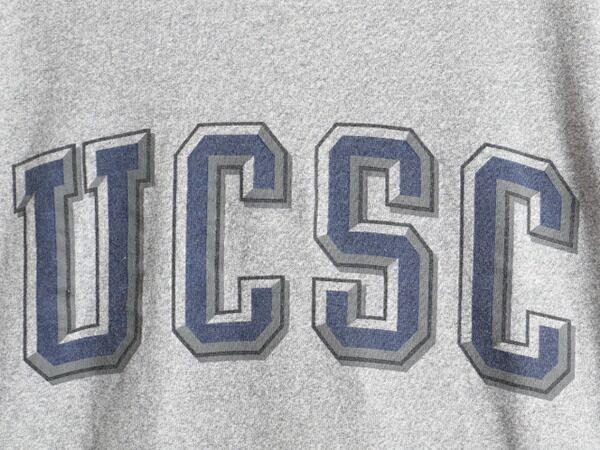 80s USA製 ■ UCSC カレッジ プリント 半袖 Tシャツ メンズ L