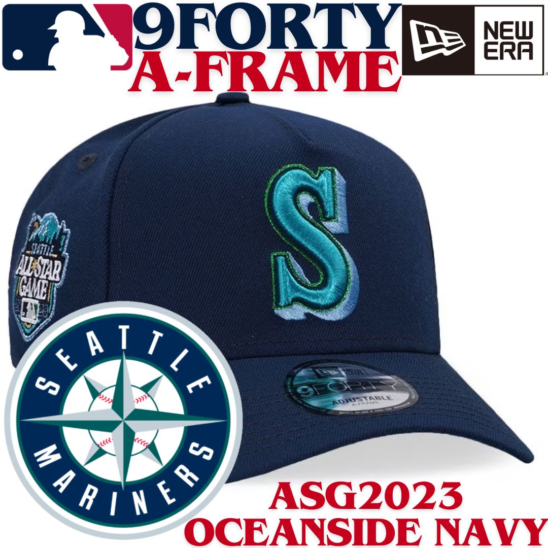 【海外限定】New Era 9FORTY A-frame Seattle Mariners Oceanside Navy All star Game 2023