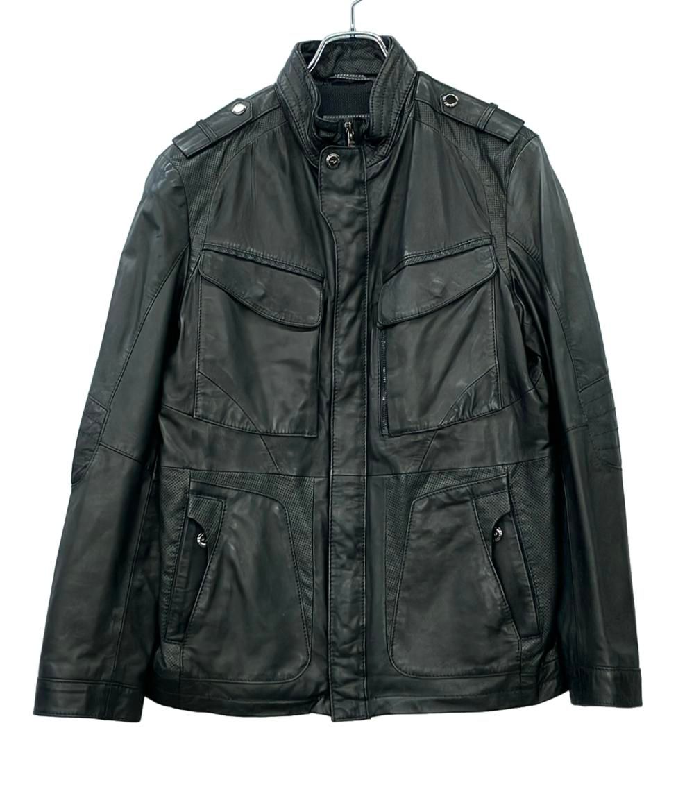 ヒューゴボス シングルライダース ラムレザージャケット メンズ SIZE