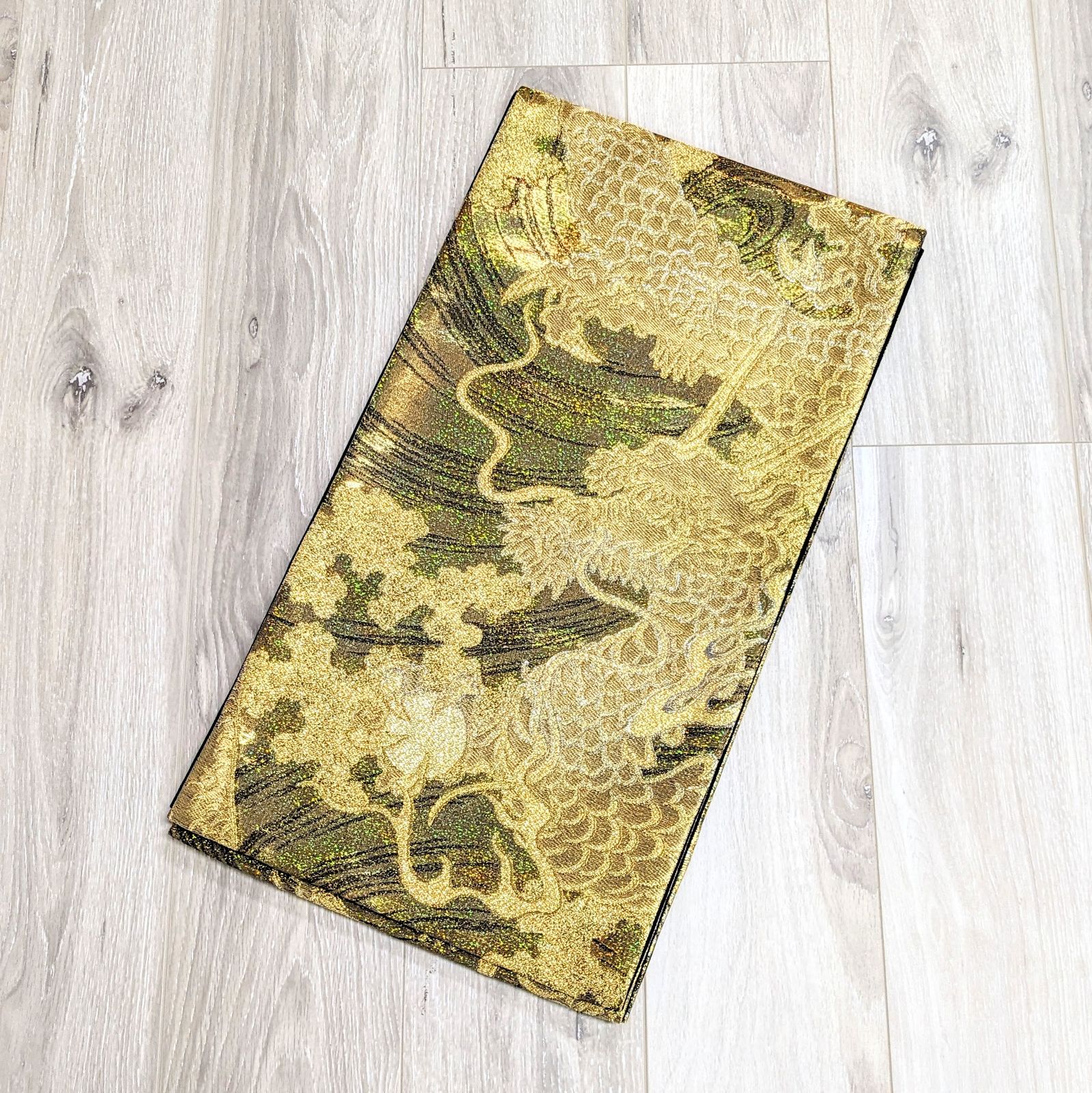 新品・仕立て上がり】正絹 袋帯 フォーマル 龍 金 ゴールド ub38  