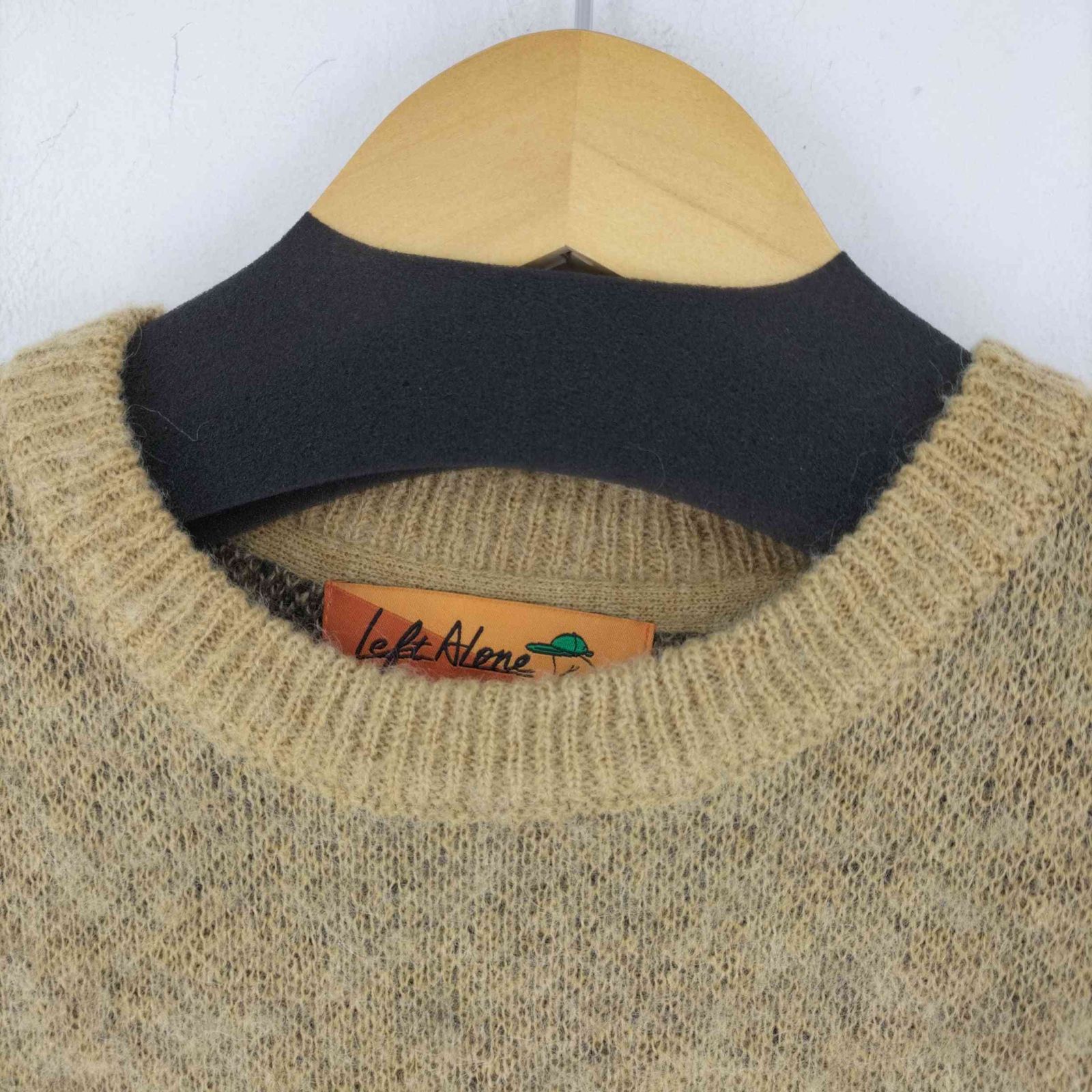 レフトアローン LEFT ALONE 刺繍デザインモヘア混レオパード柄