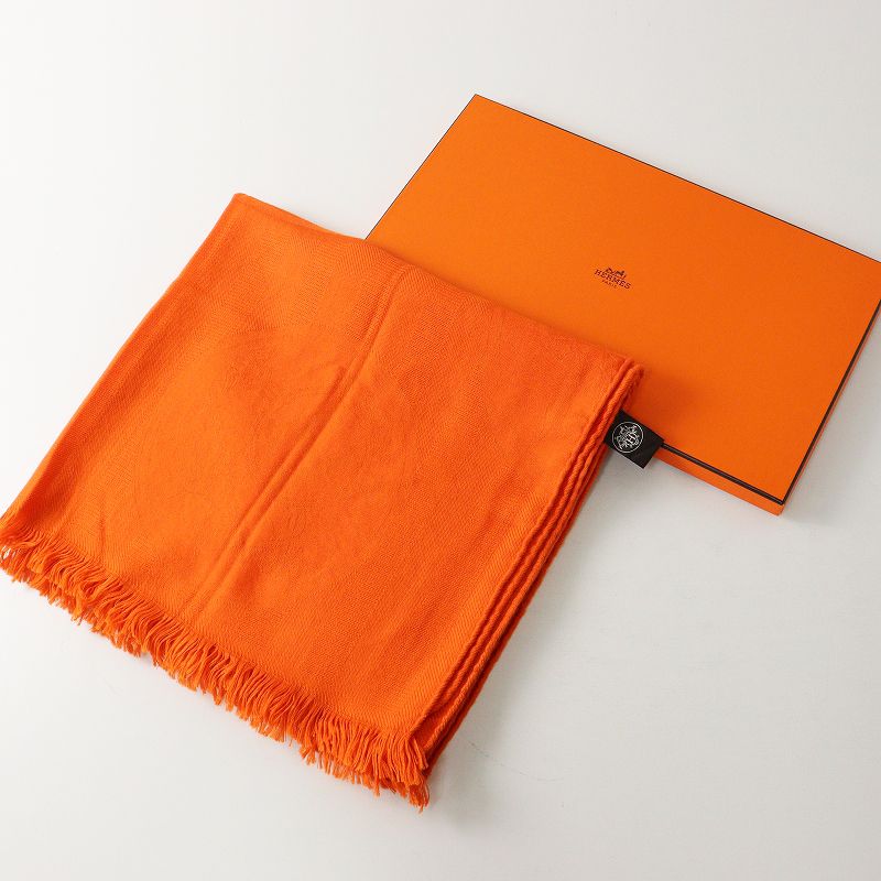 極美品 箱付き 定番 人気 エルメス HERMES ニューリブリス カシミヤ  