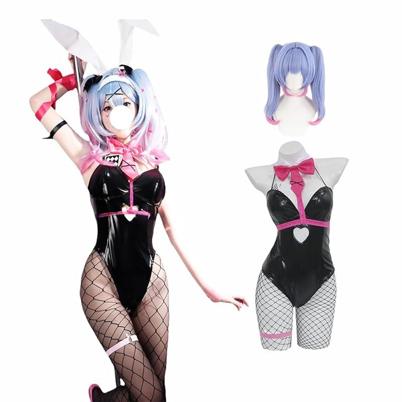 在庫 初音MIKU コスプレ衣装 ラビットホール ウィッグ付き コスチューム 仮装 変装 Cosplay 文化祭 学園祭 撮影用 プレゼント ハロウィン クリスマス フルセット XL 0