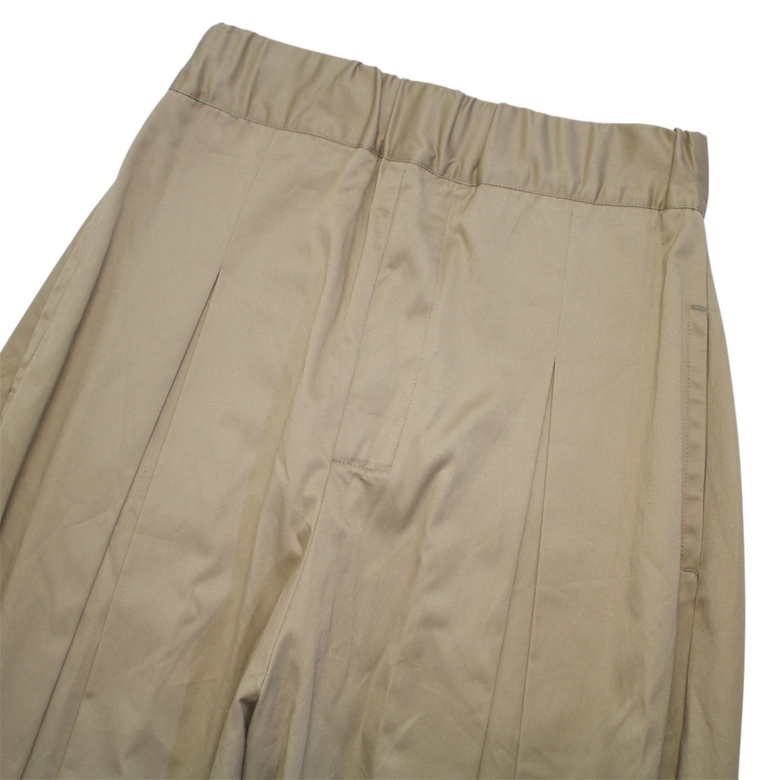 SAGENATION ボックスプリーツトラウザーズ/Mサイズ/ベージュ SAGENATION ボックスプリーツトラウザーズ/Mサイズ/ベージュ