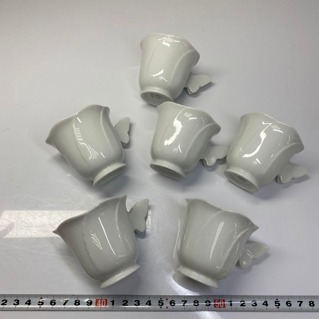ババリア 蝶取手 カップのみ 6客 東さ6-0625