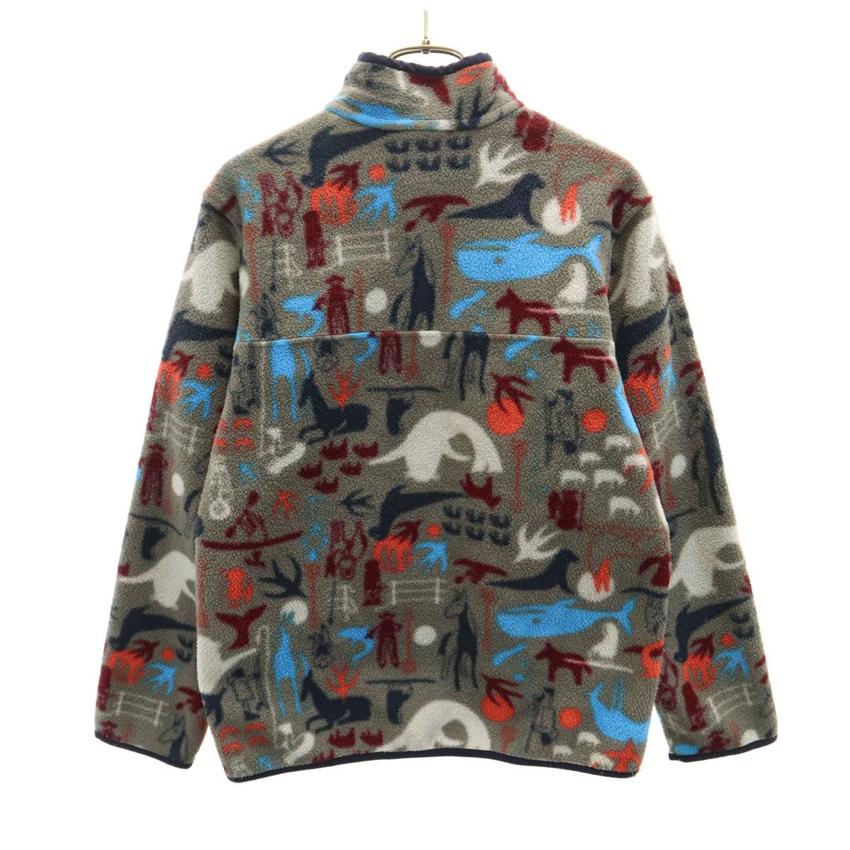 patagonia パタゴニア ハーフボタン プルオーバー フリースジャケット XL 14 グレー系 アウトドア キッズ 古着