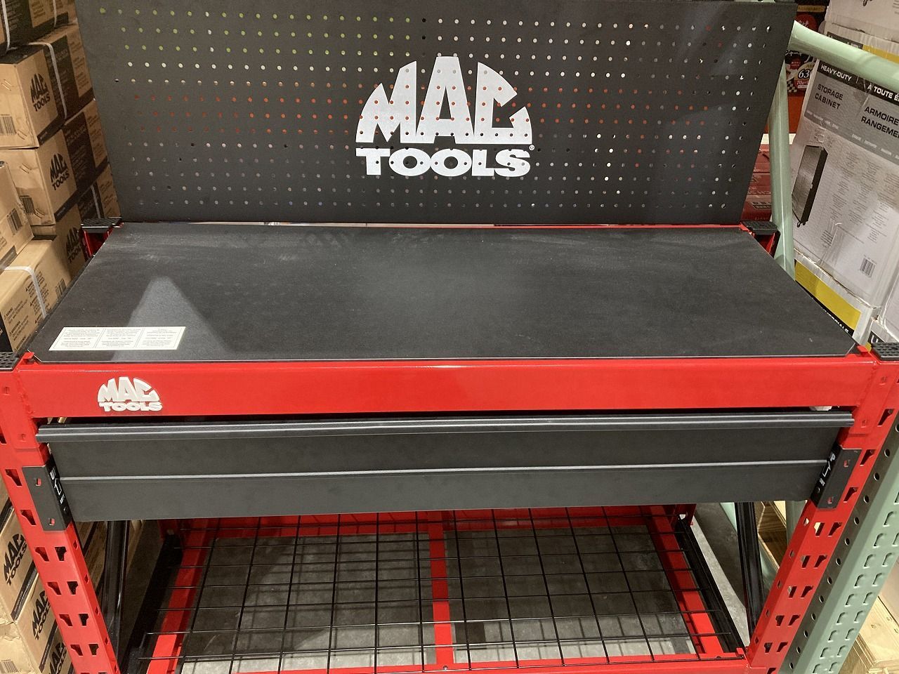 マックツールズ ペグボード付きワークベンチラック Mac Tools