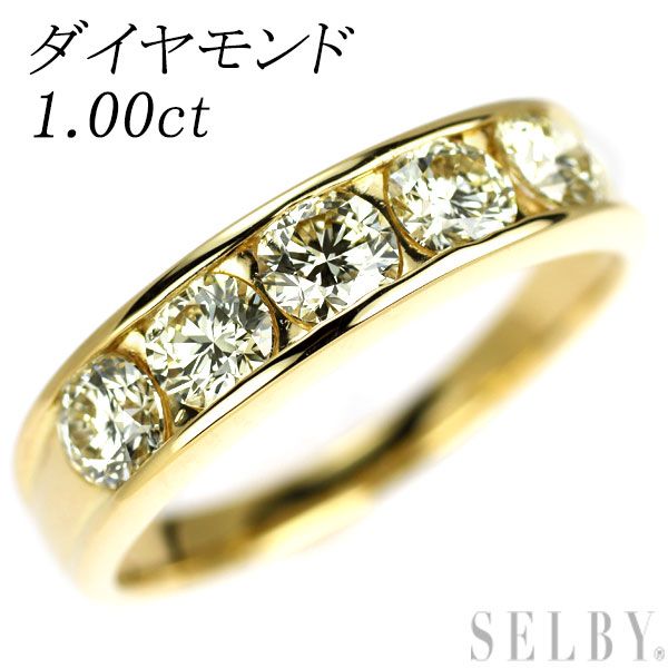 モモノビッチ⭐️特別⭐️k18 ダイヤ一文字リング センターダイヤ0.25 K18YG ダイヤモンド リング 1.00ct 一文字 - メルカリ