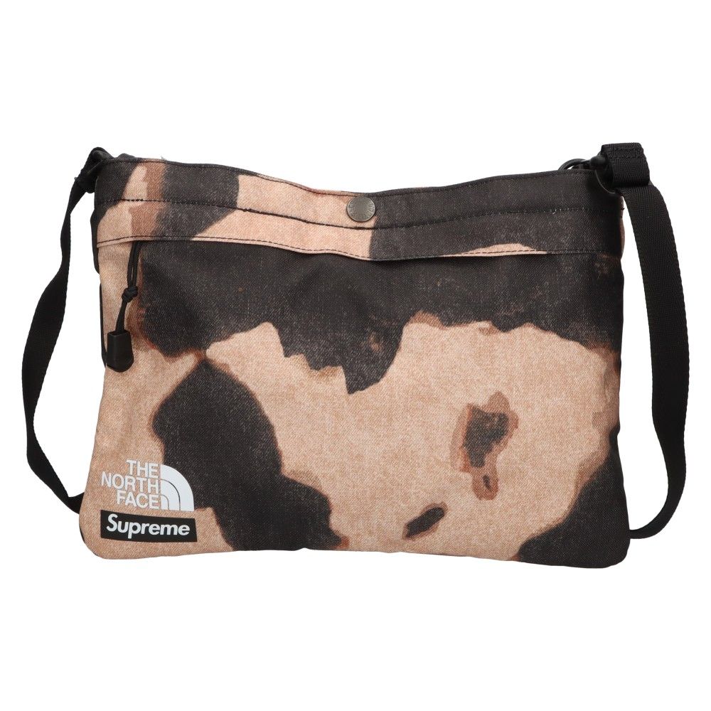 SUPREME (シュプリーム) 21AW ×THE NORTH FACE BLEACHED DENIM Print Shoulder Bag  ブリーチドデニムプリント ショルダーバッグ サコッシュ ブラック NM721541 - メルカリ