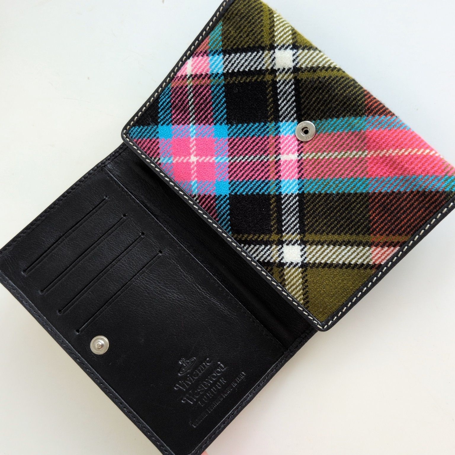 Vivienne Westwood 二つ折り 財布 チェック柄 コンパクト財布
