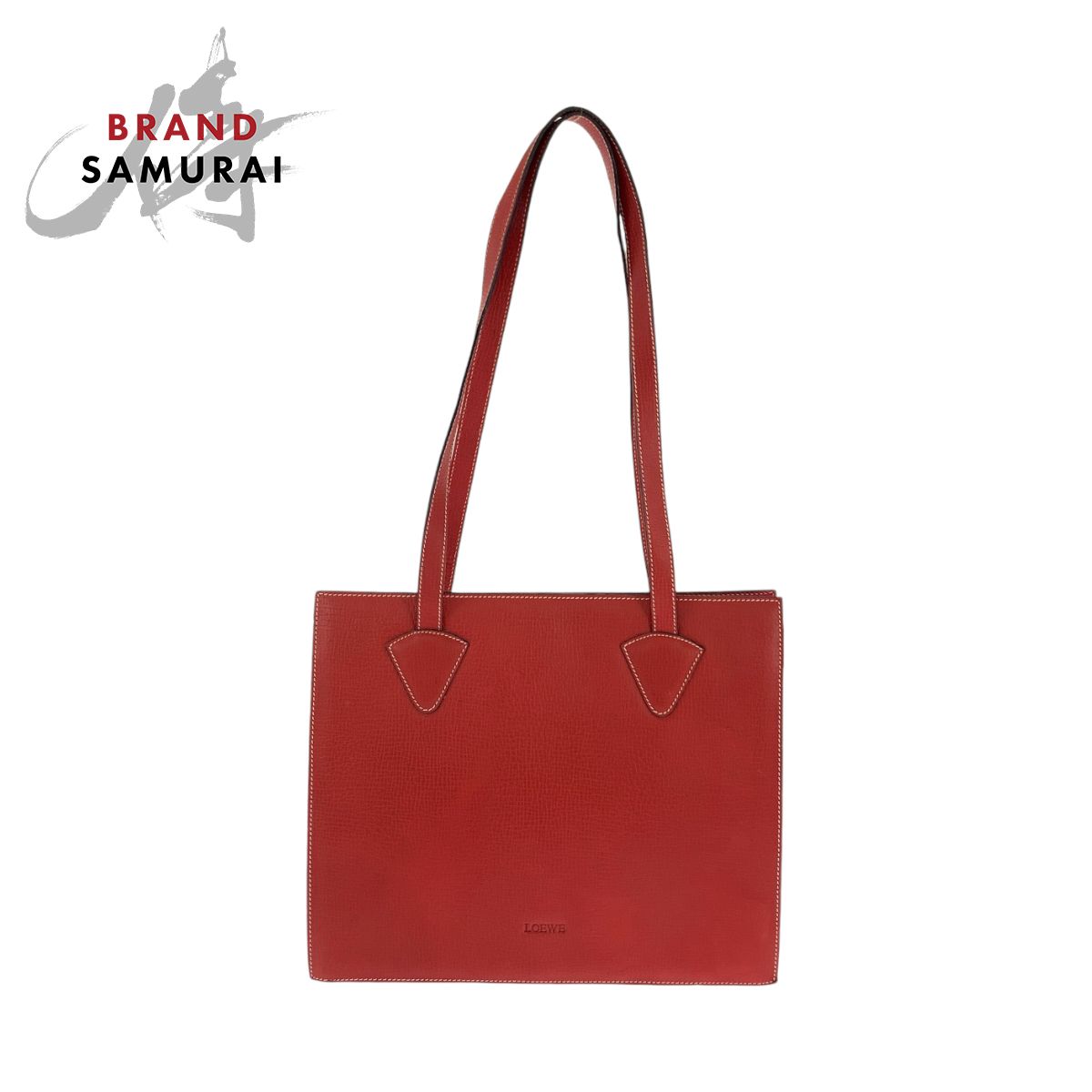 美品 LOEWE ロエベ ヴィンテージ レッド レザー トートバッグ 