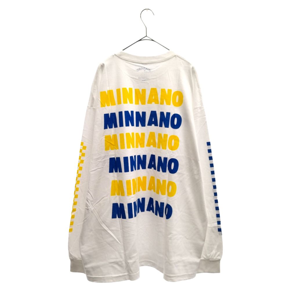 MIN-NANO (ミンナノ) バックロゴプリント ロングスリーブカットソー