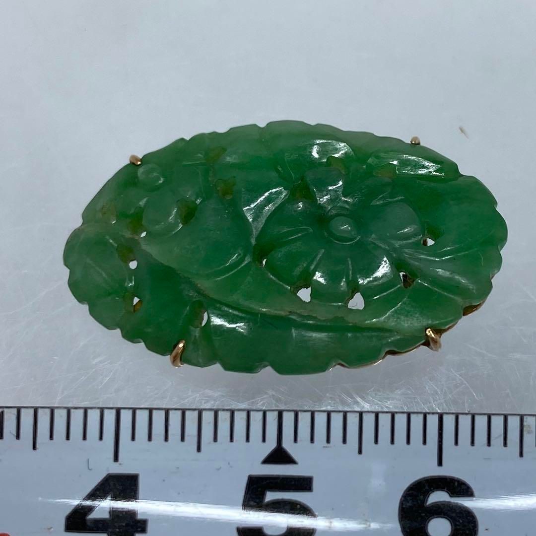 K12刻印金具 本翡翠 帯留 トコル 東さ6-0929 1F