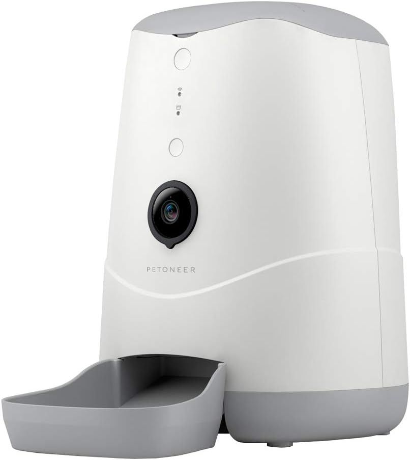 Petoneer Nutri Vision ニュートリビジョン 安心の サポート 付き カメラ付き PF002 ペット用 自動給餌器 赤外線カメラ 見守り 双方向会話 2WAY給電 3.7L 大容量 iOS Android対応 犬猫お留守番対策