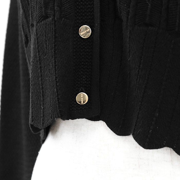 SALE【未使用】PAULE KA ポールカ カーディガン ニット ロゴ メタル