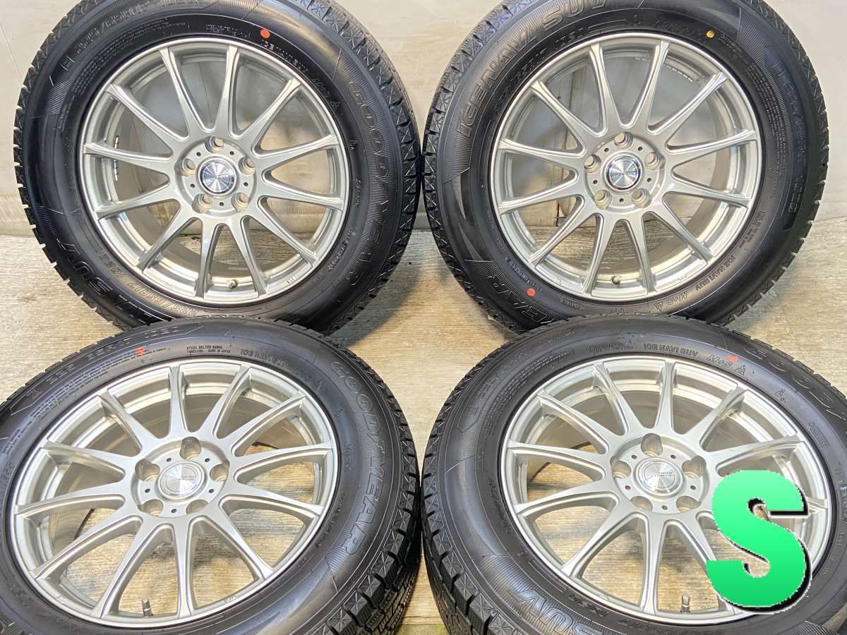225|65R17 グッドイヤー アイスナビ SUV ラブリオン ルミエール 17x7.0 38 114.3-5穴 タイヤ スタッドレスタイヤ ホイールセット 4本セット w17250929142