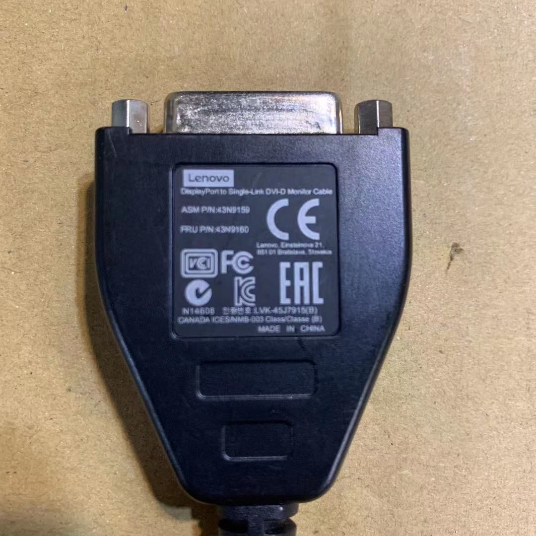 レノボ・ジャパン ディスプレイポートDVI-D変換ケーブル 45J7915 - PCケーブル、コネクタ