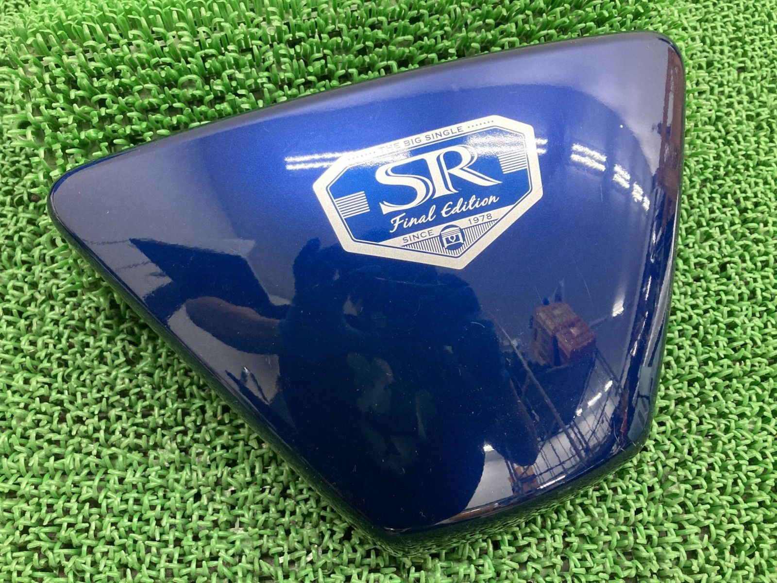 SR400 サイドカバー 左 青M 3HT ヤマハ 純正 バイク 部品 RH16J ファイナルエディション 割れ欠け無し 品薄 品 Re