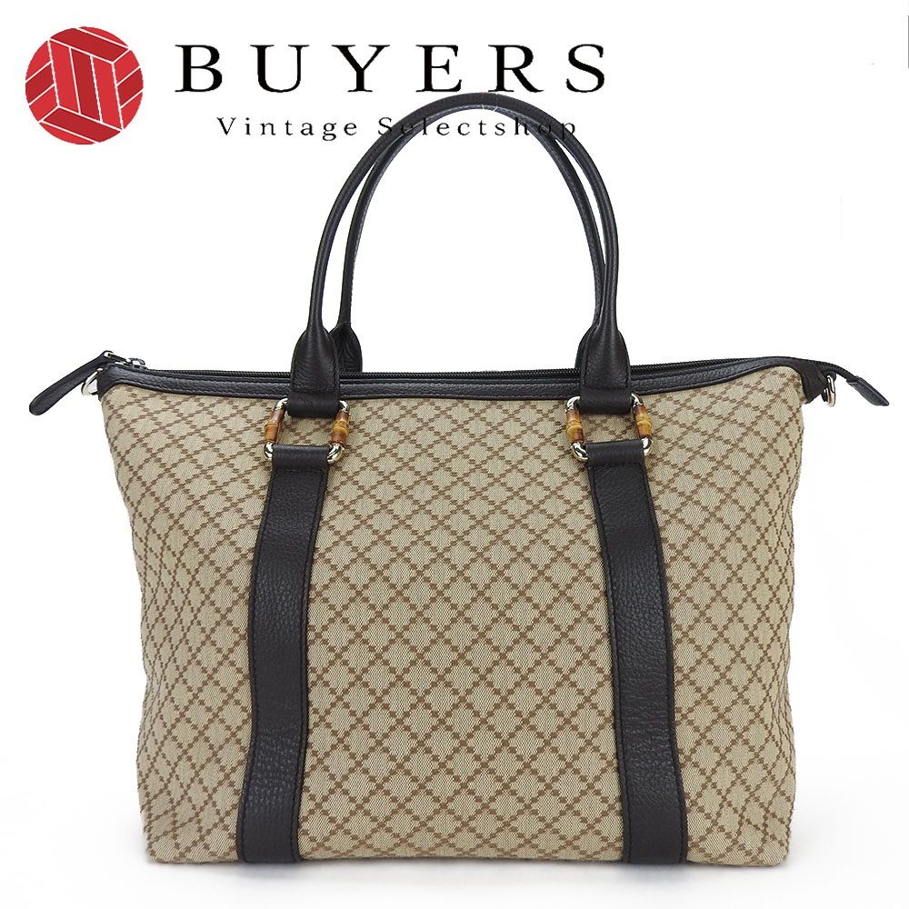 中古】GUCCI グッチ 339548 ディアマンテ バンブー トートバッグ 
