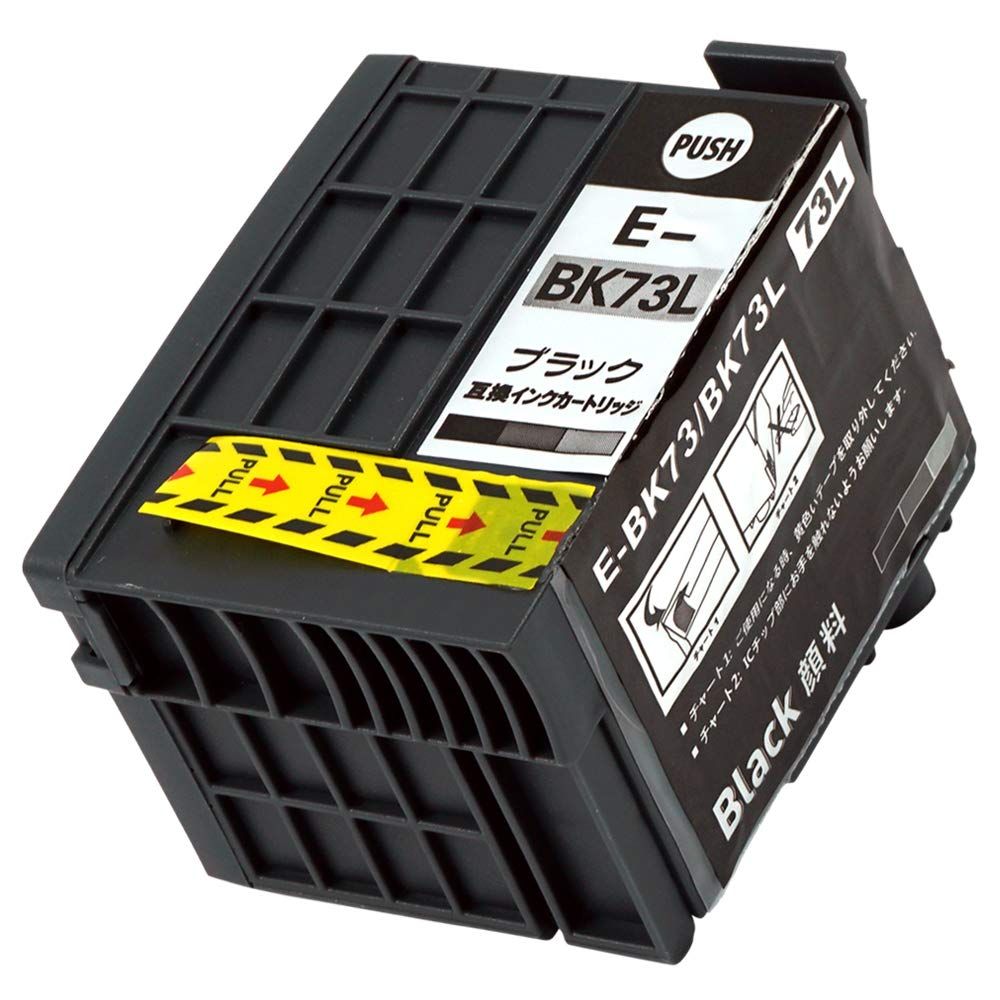 【新着商品】【Enk】製 ICBK73 エプソン用 互換インク 互換インクカートリッジ 目印： マウス 残量表示あり 最新ICチップ搭載 国内梱包検品済み QRコード読み取り型説明書導入 IC73 【顔料ブラ