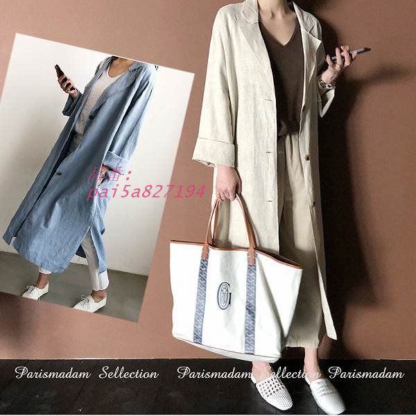 麻ロングジャケット リネン カーディガン ゆったりルーズ ワンサイズ ミモレ丈 長袖 女子会細く見える通勤通学20代30代40代50代60代 pai5a827194