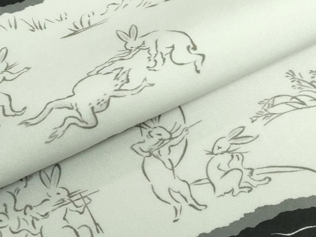 全通柄袋帯 鳥獣戯画