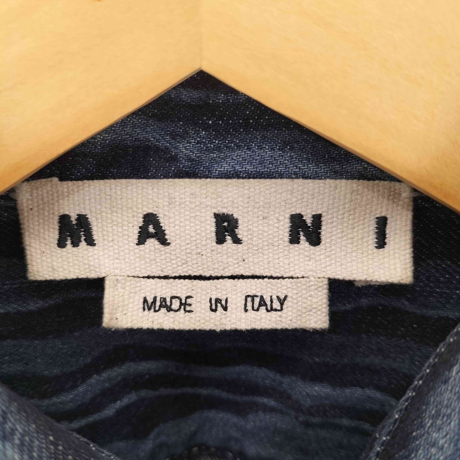 マルニ MARNI 22SS ファニーストライプ デニムシャツジャケット メンズ 