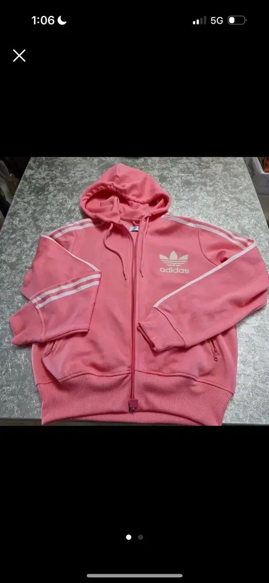 adidas アディダス ジャージ フード付きジャージ ジップアップパーカー フード付き ピンク