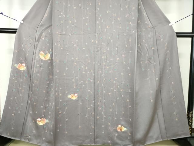 平和屋着物○訪問着 枝垂れ花 流水鴛鴦花文 暈し染め 鈴乃屋