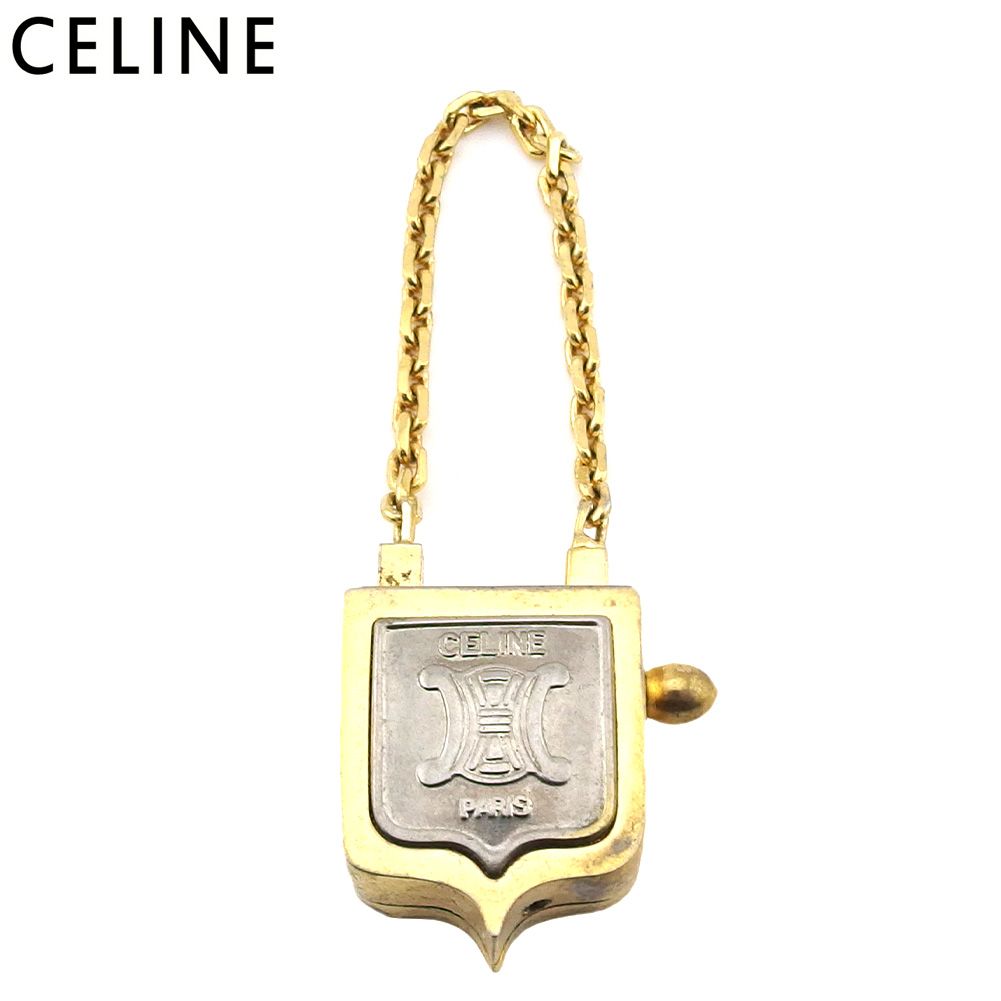 セリーヌ CELINE チャーム ゴールド×シルバー レディース 中古