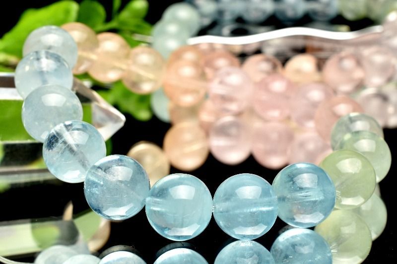 アクセサリー MIXベリル 8.5mm グラデーション ブレスレット 1個売り 