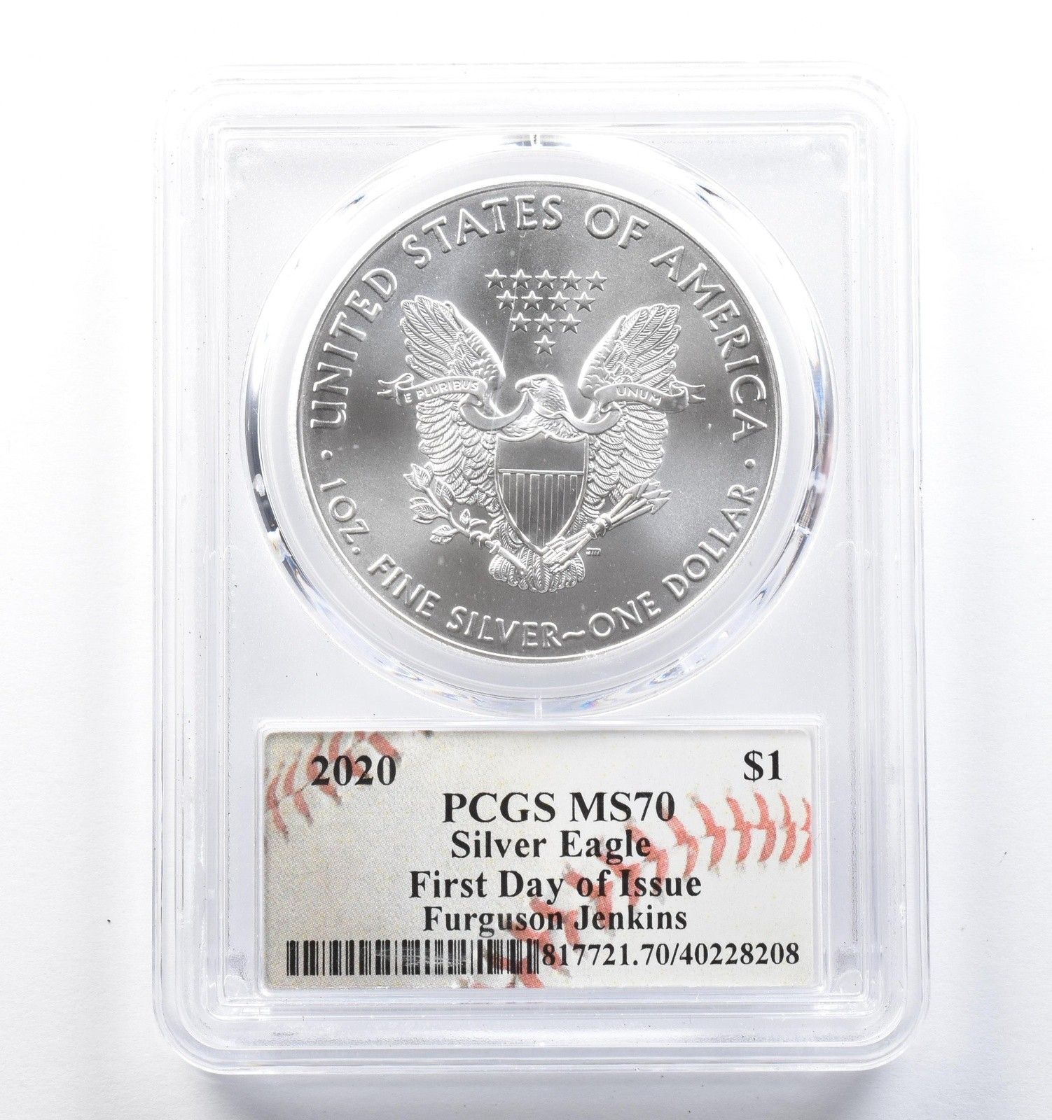 お得！アメリカン シルバー イーグル銀貨2020シルバーPCGS MS70 Top Pop】2020年 アメリカ アメリカンイーグル 1オンス 銀貨