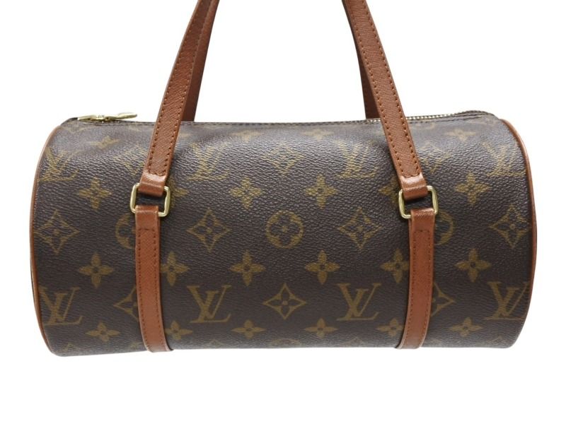 LOUIS VUITTON ルイヴィトン パピヨン26 ハンドバッグ M51386 モノグラム キャンバス PVC レザー ブラウン ゴールド金具 4b007462