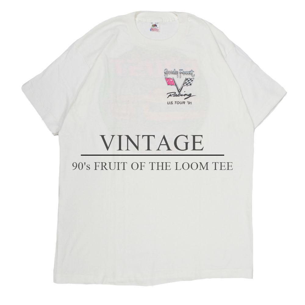 90's FRUIT OF THE LOOM Tシャツ フルーツオブザルーム ホワイト