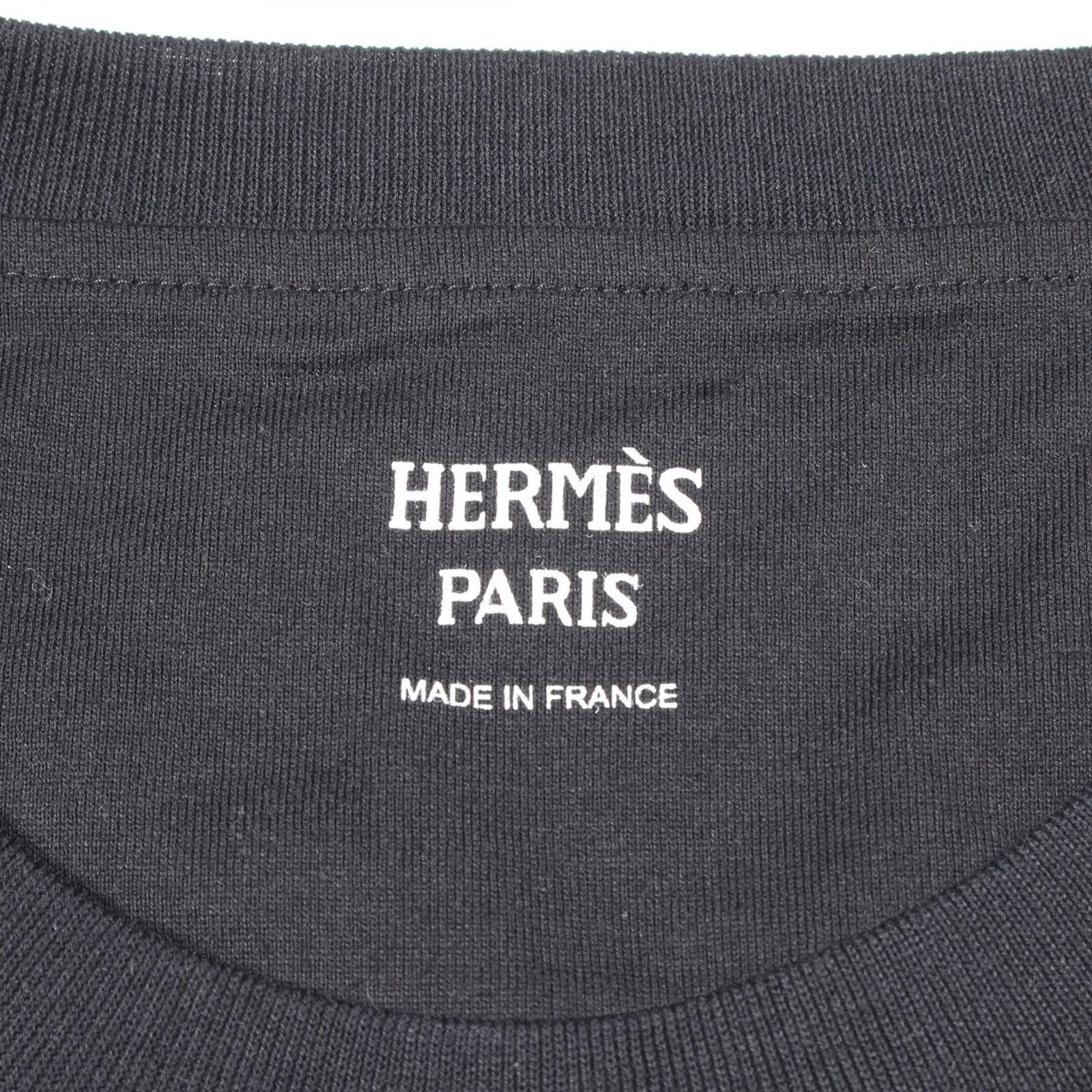 エルメス HERMES カットソー LE TRESOR DE MEDOR ブラック