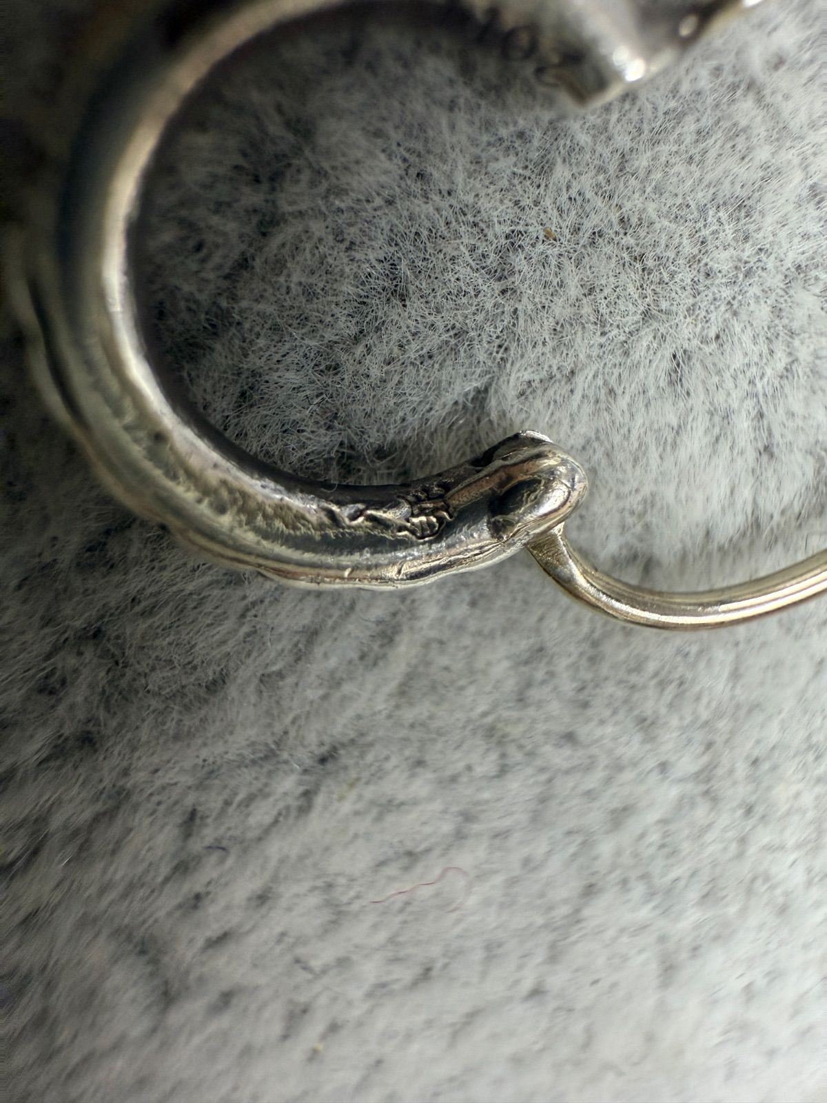 Chrome Hearts シルバー フープピアス 片耳用 本物 未使用品 クロムハーツ シルバー フープピアス 片耳用