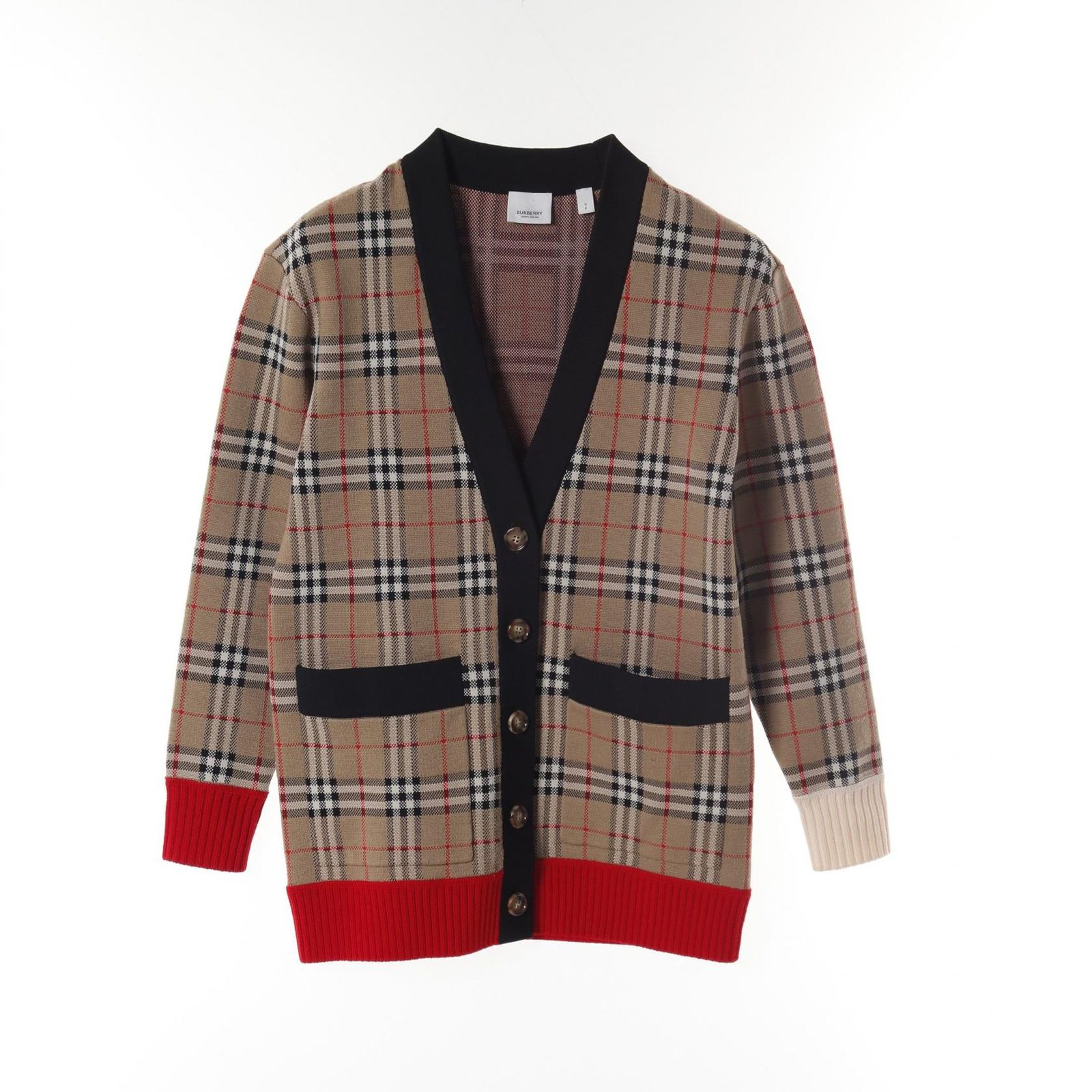 バーバリー BURBERRY カーディガン ノバチェック 8024076 ウール