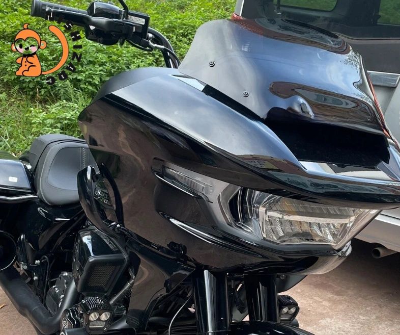 9インチ ウインドシールド スクリーン スプリッター アクリル製 ブラック ツーリングモデル FLTRXSE 式対応 1個