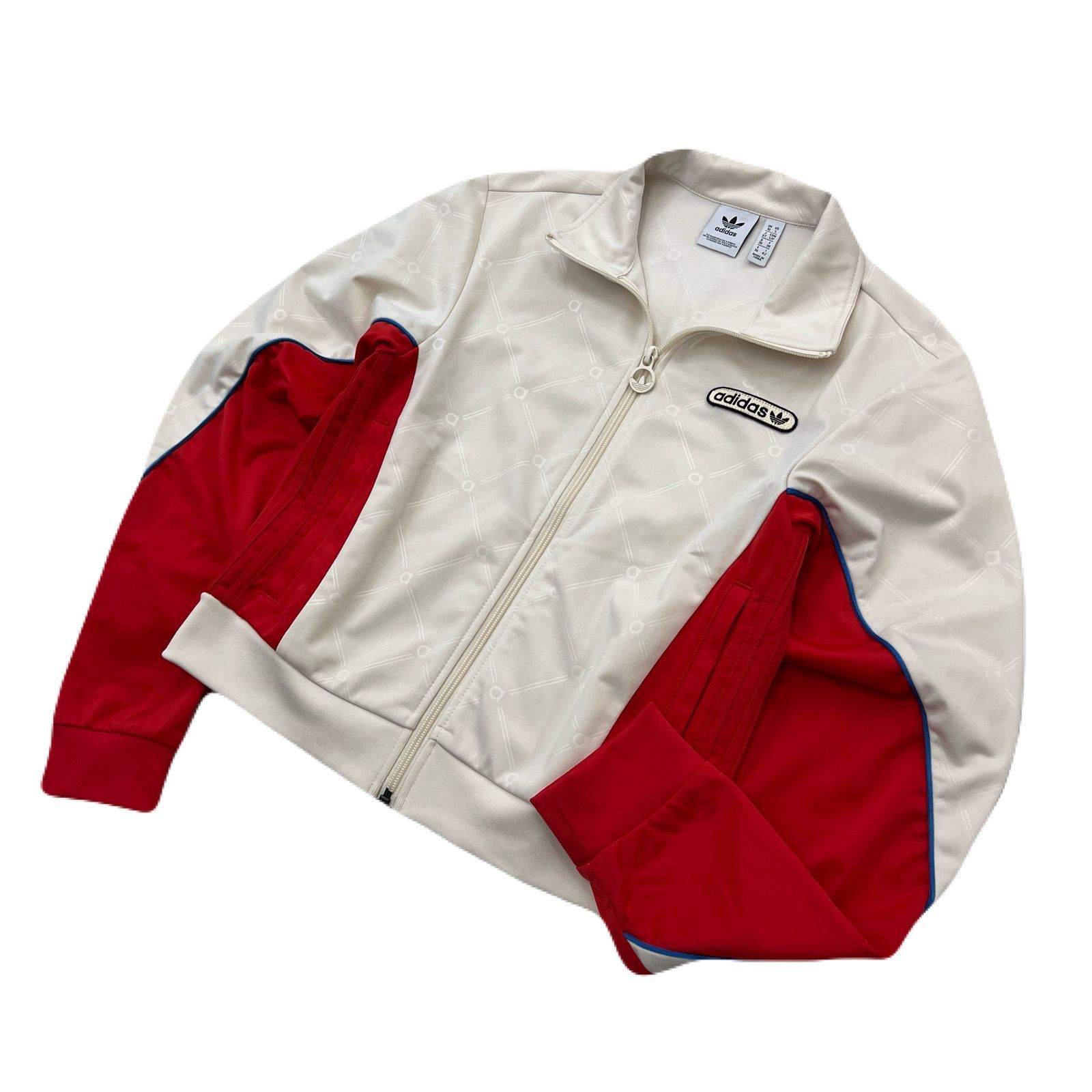 adidas トラックジャケット レディース OT ホワイト レッド 人気の短丈 Originals アディダスオリジナルス ジャージ ●CK242