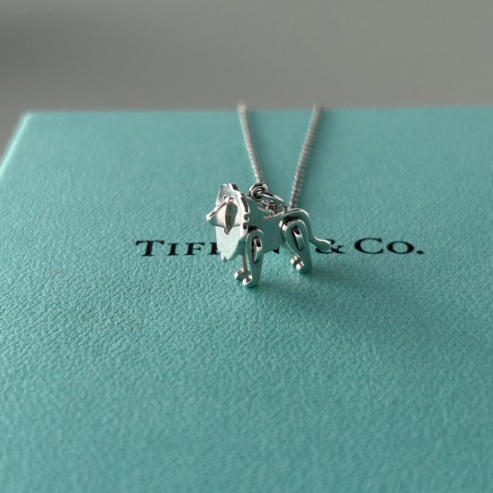 ティファニー 希少 ネックレス ペンダント セーブザワイルド ライオン
