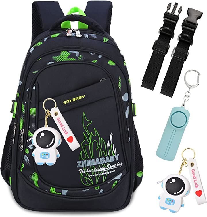  fortulux リュック キッズ 小学生 チェストストラップ 防犯ブザー リュックサック 通学( グリーン,  ビッグ(L)サイズ) その他