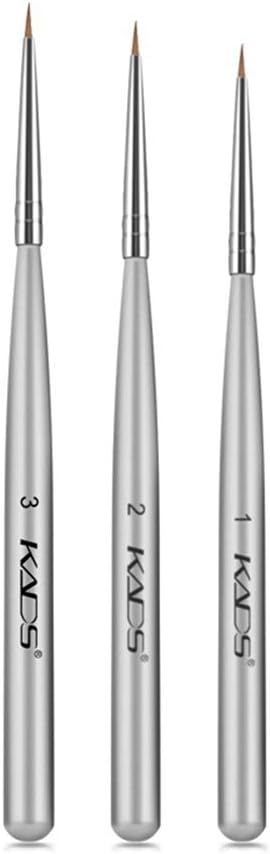 【在庫処分】KADS ネイルライナーブラシ 3本セット 超細ライナーブラシ 5.5mm 6mm 8mm ジェルネイルブラシ ネイル筆 絵画 ネイルアート道具