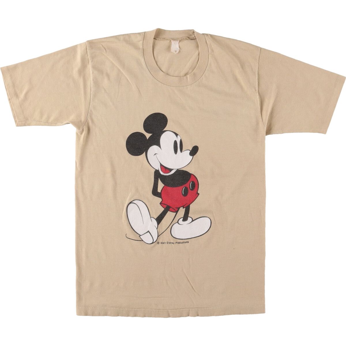 古着 MICKEY MOUSE ミッキーマウス キャラクタープリントTシャツ レディースS相当 ヴィンテージ|eaa549038