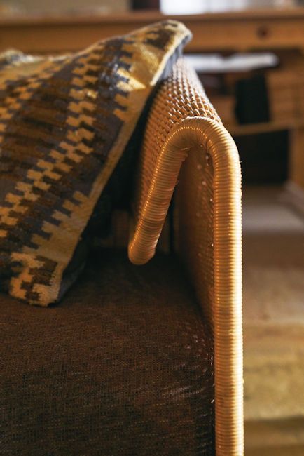 片肘ラタンソファー1人掛け（右肘）ソファ 籐 チェアー リゾート